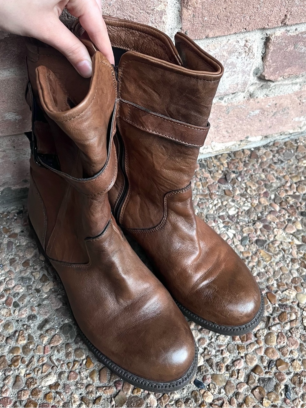Sundance Brown Leather Boots Size 39 / US 8
